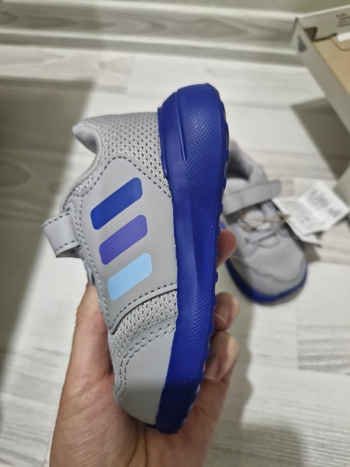 Gri Erkek Çocuk Spor Ayakkabı Velcro - Görsel 4