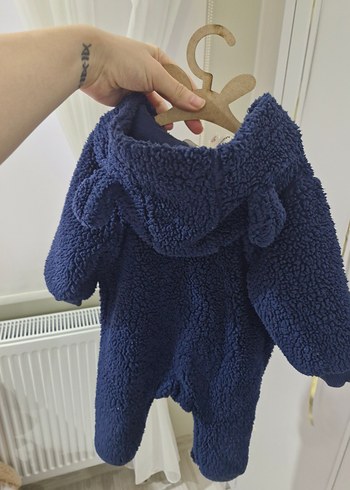 Koyu Mavi Bebek Peluş Tulumu - Görsel 3