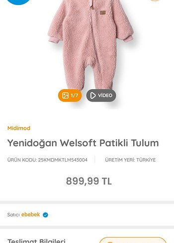 Koyu Mavi Bebek Peluş Tulumu - Görsel 4