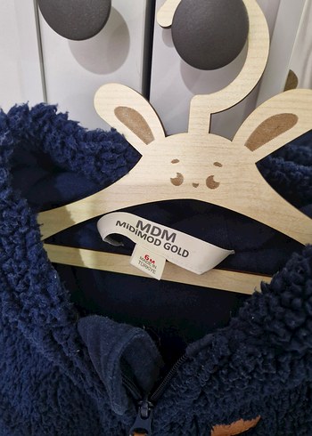 Koyu Mavi Bebek Peluş Tulumu - Görsel 2