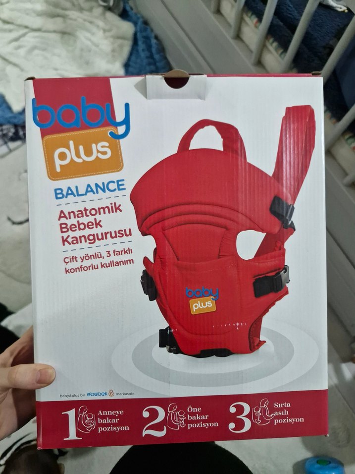 Gri Bebek Kanguru Taşıyıcı - Görsel 3