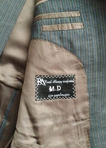 Erkek Çizgili takım Pantalon Ceket - Görsel 3