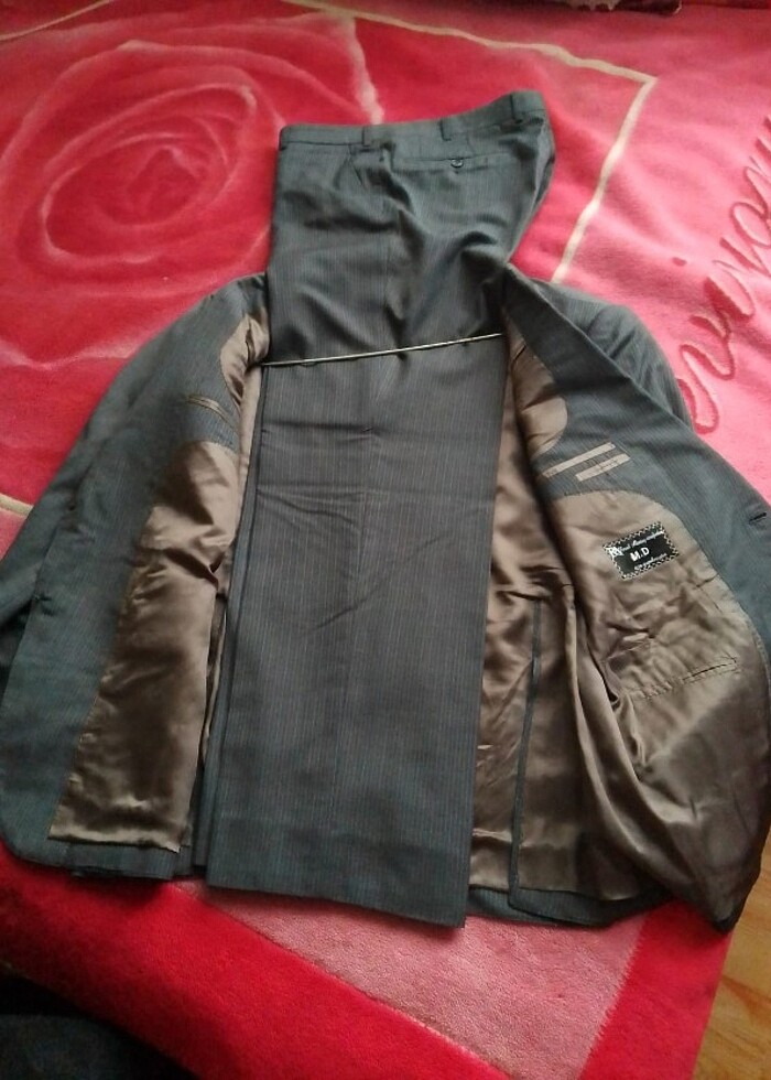 Erkek Çizgili takım Pantalon Ceket - Görsel 4