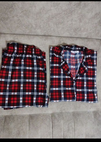 Kırmızı Ekose Kadın Pijama Takımı
