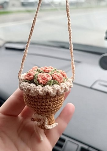 Beden Bohem Çiçek Desenli Kadın Anahtarlık