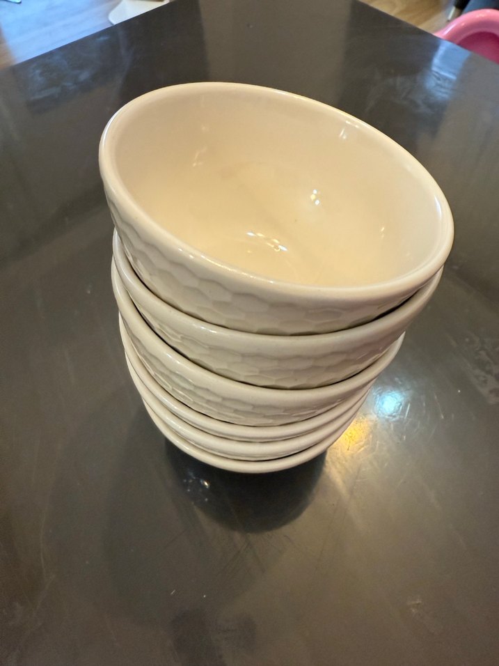 Beyaz Desenli Seramik Kase Seti - Görsel 2