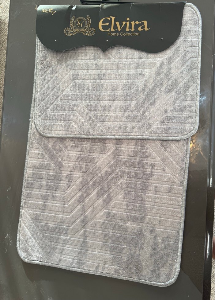 Gri Desenli Elvira Banyo Paspası - Görsel 2