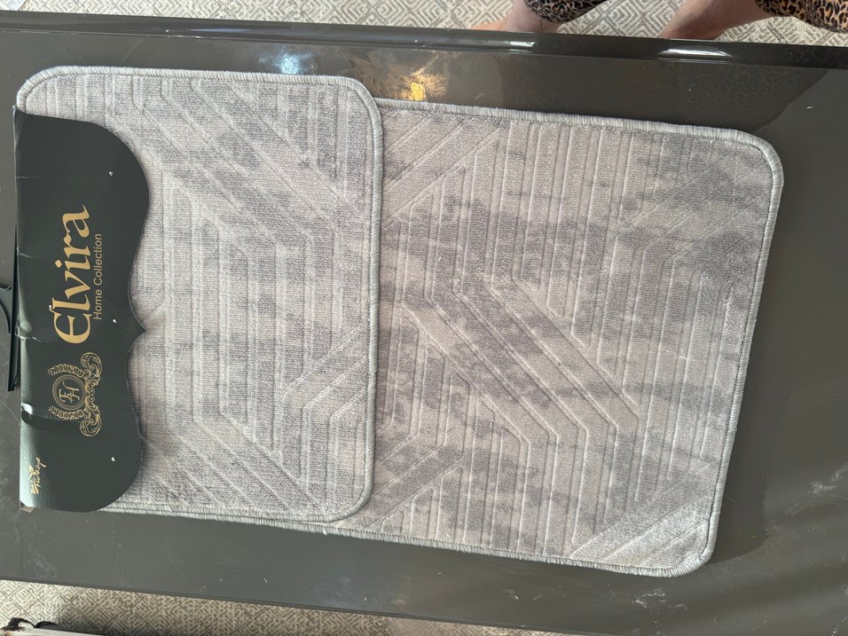 Gri Desenli Elvira Banyo Paspası - Görsel 3