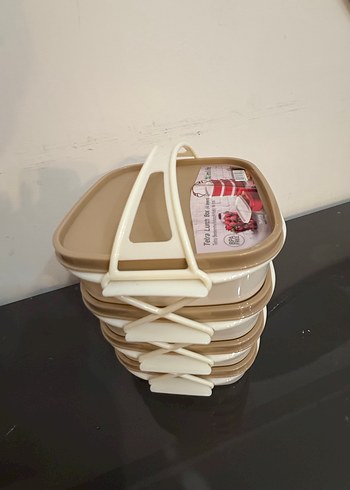 Bej Renkli Katlanabilir Yemek Kabı Seti - Görsel 2