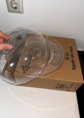 Bej Kapaklı Şeffaf Servis Tabağı - Görsel 4