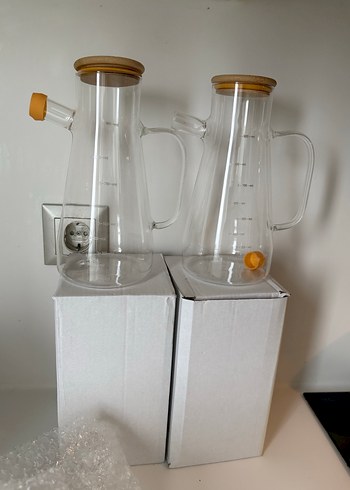 Bambu Kapaklı Cam Sürahi Seti - Görsel 3