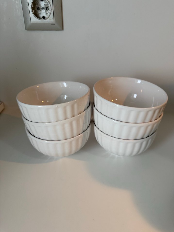 Beyaz Seramik 6'lı Kase Seti - Görsel 2