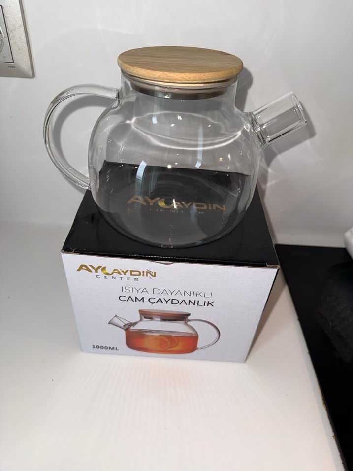 Isıya Dayanıklı Cam Çaydanlık 1000ml - Görsel 3