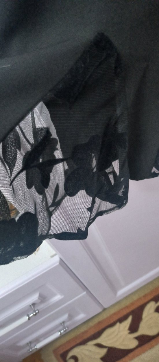 Siyah Uzun Kollu Gotik Elbise - Görsel 3