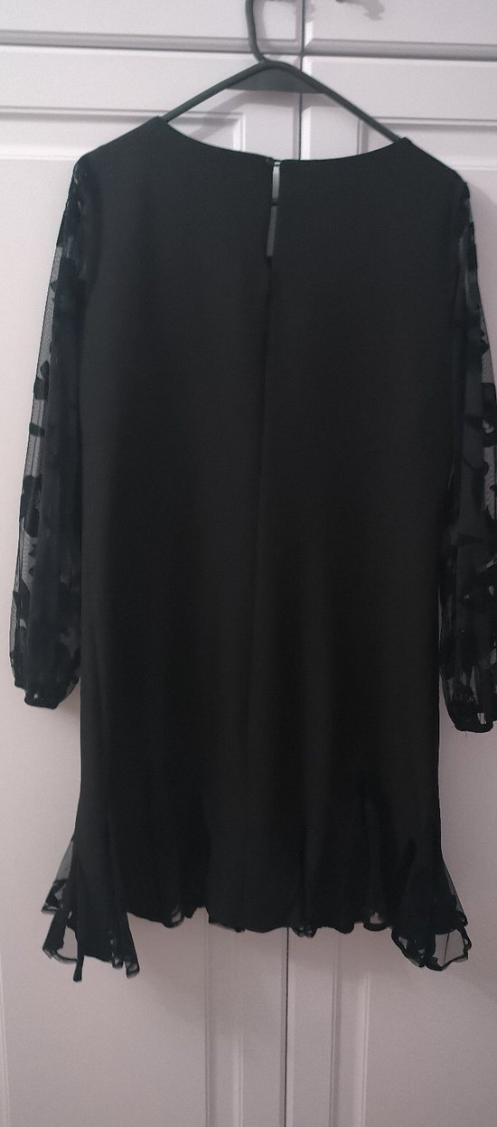 Siyah Uzun Kollu Gotik Elbise - Görsel 2