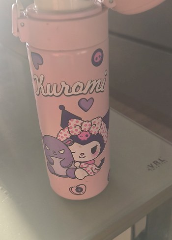 Kuromi Temalı Pembe Çocuk matara suluk - Görsel 4