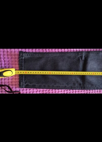 Siyah Regular Fit Midi Kadın Kot Pantolon - Görsel 2