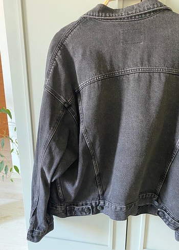Siyah Pull&Bear Oversize Denim Ceket - Görsel 3