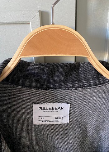 Siyah Pull&Bear Oversize Denim Ceket - Görsel 5