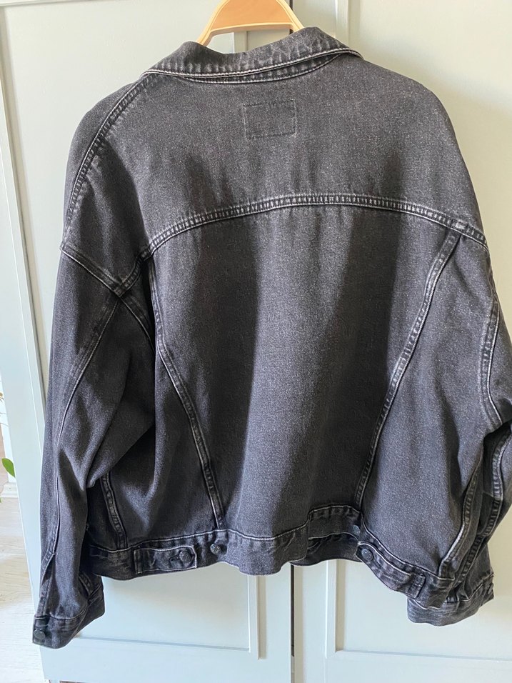 Siyah Pull&Bear Oversize Denim Ceket - Görsel 2