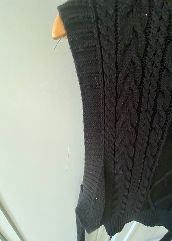 Siyah Örgü Kadın Süveter - Görsel 3