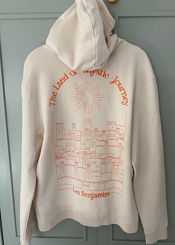 Bej Kapüşonlu Kadın Sweatshirt - Görsel 4