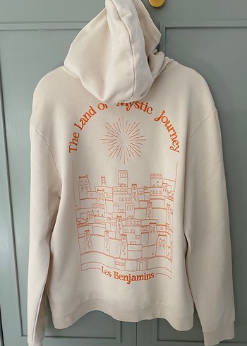 Bej Kapüşonlu Kadın Sweatshirt - Görsel 3