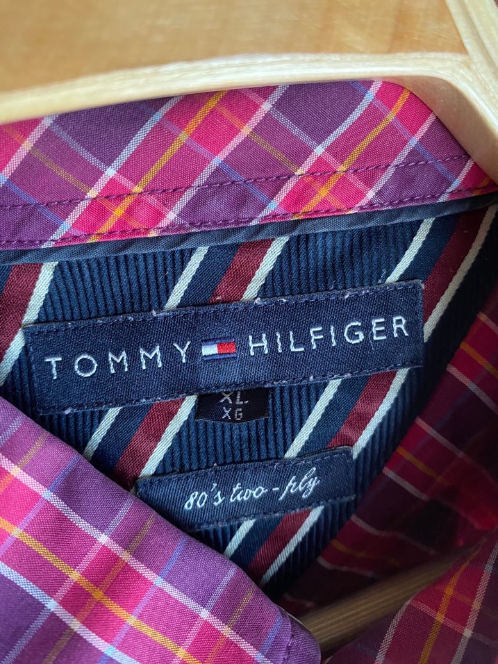 Tommy Hilfiger Bordo Ekoseli Uzun Kollu Erkek Gömlek - Görsel 5
