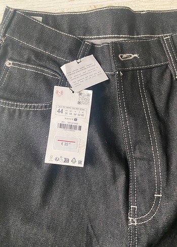 Siyah Loose Fit Denim Şort - Görsel 3