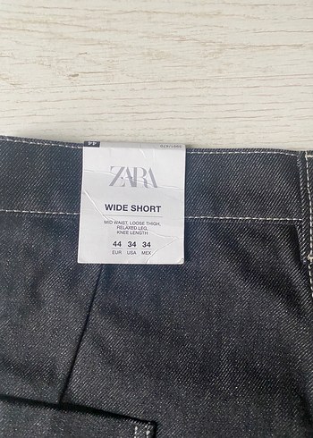 Siyah Loose Fit Denim Şort - Görsel 7