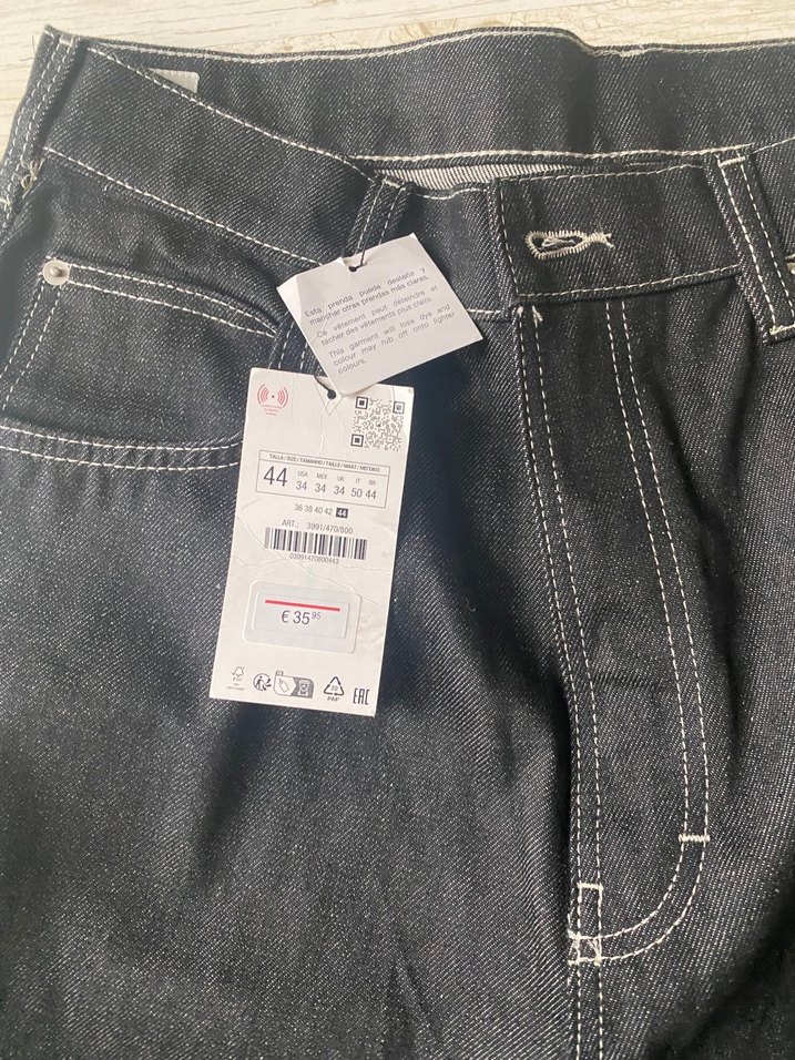 Siyah Loose Fit Denim Şort - Görsel 3