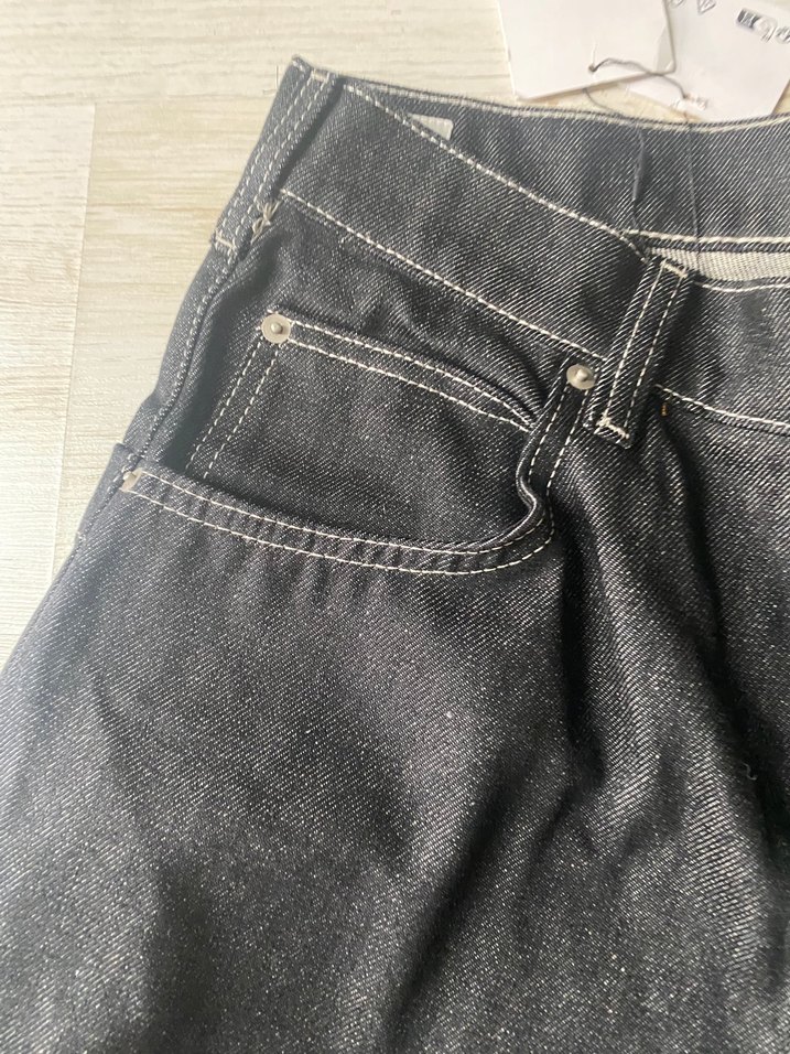 Siyah Loose Fit Denim Şort - Görsel 2