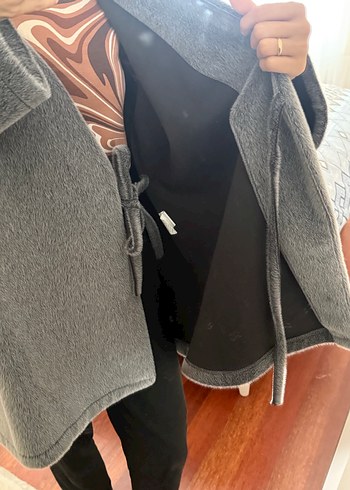 Gri Kışlık Kimono - Görsel 2