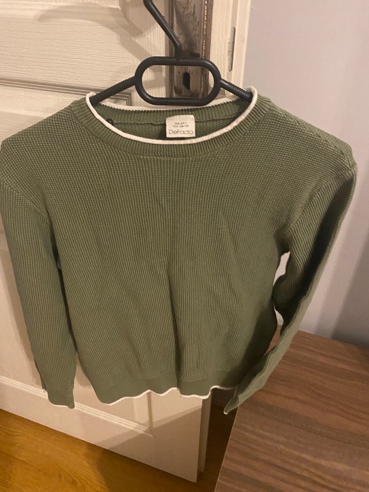 Erkek Çocuk Salaş Fit Keten Örgü Kazak - Görsel 2