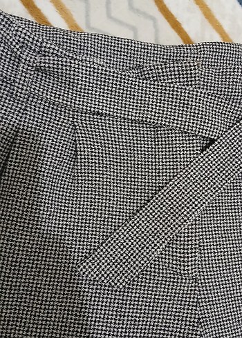 Gri Pilili Kadın Kumaş Pantolon - Görsel 3