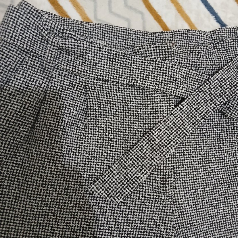 Gri Pilili Kadın Kumaş Pantolon - Görsel 3