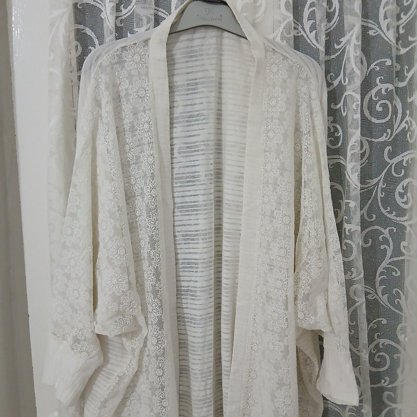 Dantel İşlemeli Uzun Bohem Kadın Kimono - Görsel 2