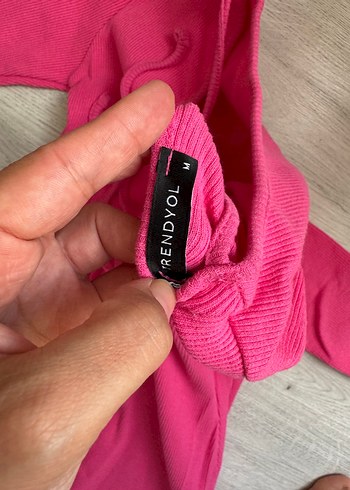 38 Beden pembe Renk Pembe Uzun Kollu V Yaka Elbise