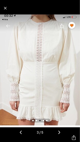 38 Beden Beyaz trendyol elbise