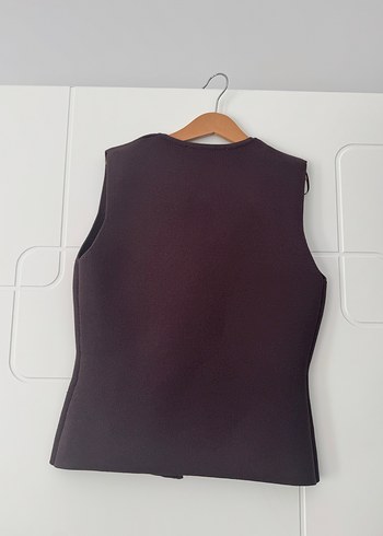 36 Beden Bordo Düğmeli Kadın Yelek