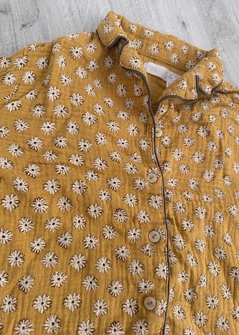 Sarı Nakışlı Bohem Kız gömlek zara - Görsel 3