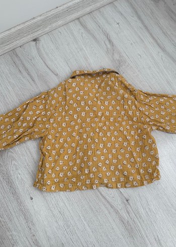 Sarı Nakışlı Bohem Kız gömlek zara - Görsel 5