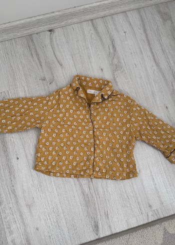 Sarı Nakışlı Bohem Kız gömlek zara - Görsel 2