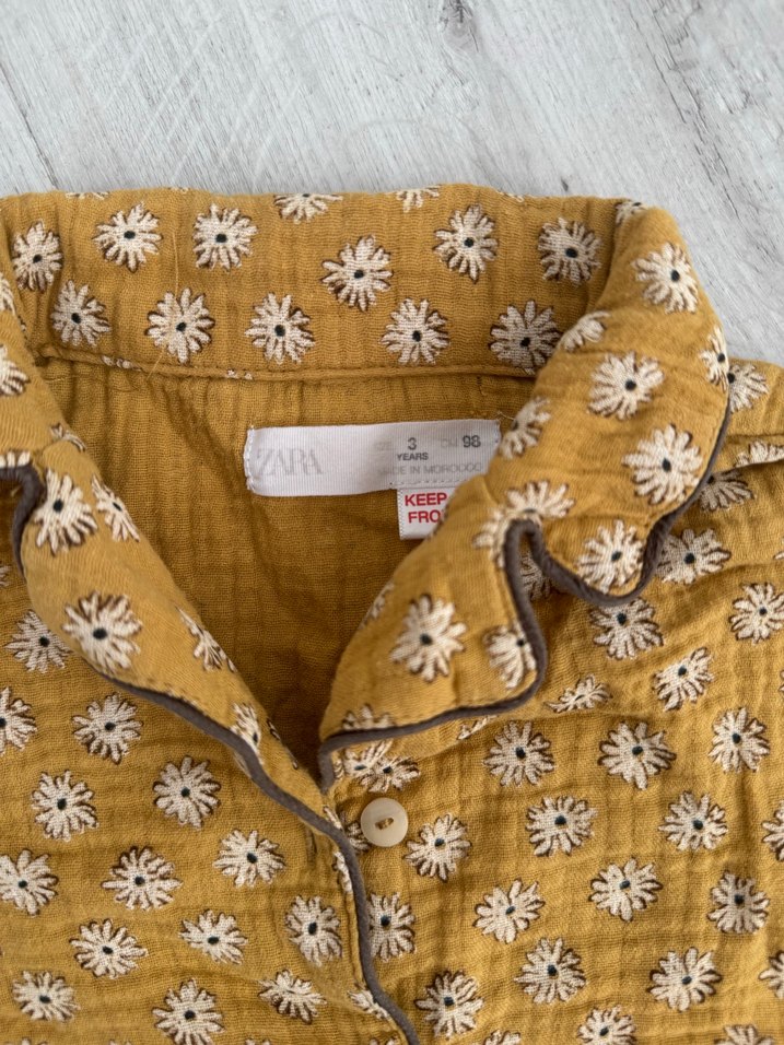 Sarı Nakışlı Bohem Kız gömlek zara - Görsel 4