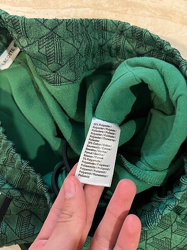 38 Beden yeşil Renk Lacoste monogram eşofman altı