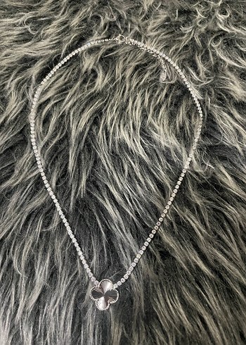 Van Cleef model zirkon taşlı kolye - Görsel 2