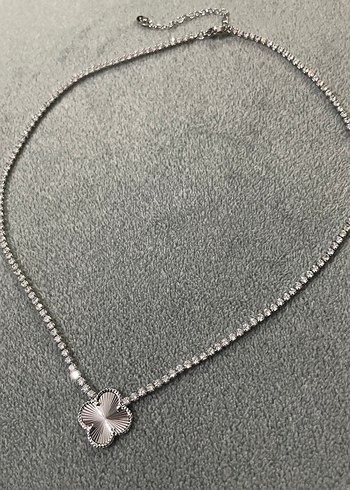 Van Cleef model zirkon taşlı kolye - Görsel 3