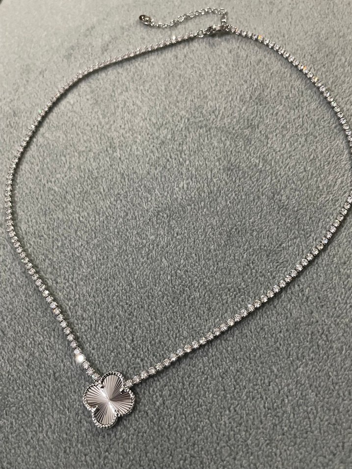 Van Cleef model zirkon taşlı kolye - Görsel 3