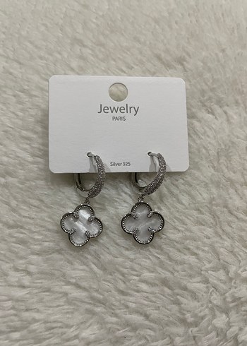 Van Cleef model zirkon taşlı küpe seti - Görsel 4