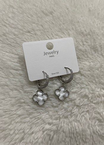 Van Cleef model zirkon taşlı küpe seti - Görsel 2